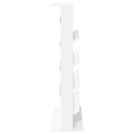 Wooden Magazine Rack 156cm High With 4 Shelves - Vantage Home