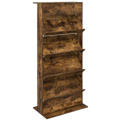 Wooden Magazine Rack 156cm High With 4 Shelves - Vantage Home