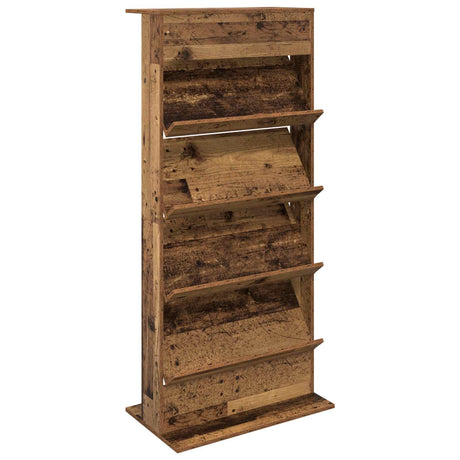 Wooden Magazine Rack 156cm High With 4 Shelves - Vantage Home