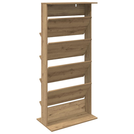 Wooden Magazine Rack 156cm High With 4 Shelves - Vantage Home