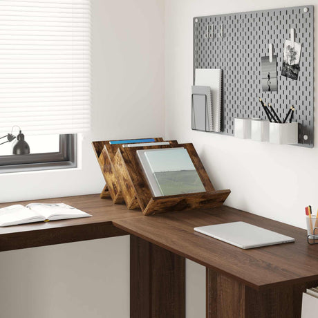 Wooden Magazine Rack 40cm Wide - Vantage Home