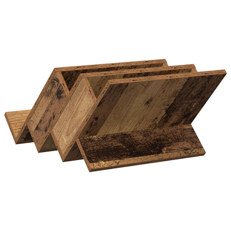 Wooden Magazine Rack 40cm Wide - Vantage Home