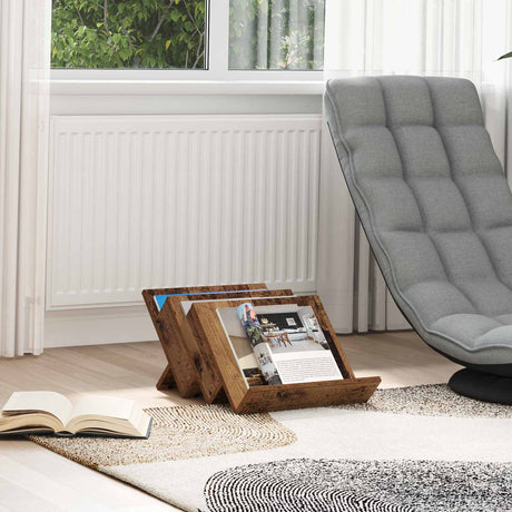 Wooden Magazine Rack 40cm Wide - Vantage Home