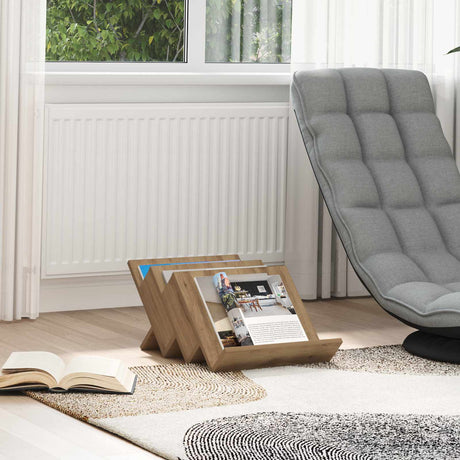Wooden Magazine Rack 40cm Wide - Vantage Home