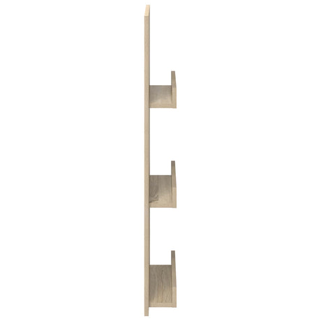 Wooden Magazine Rack 43cm Wide With 3 Shelves - Vantage Home
