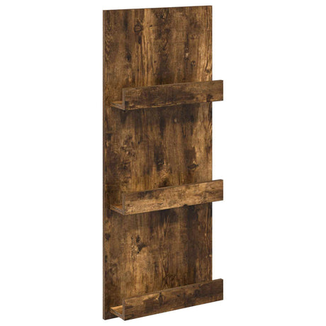 Wooden Magazine Rack 43cm Wide With 3 Shelves - Vantage Home