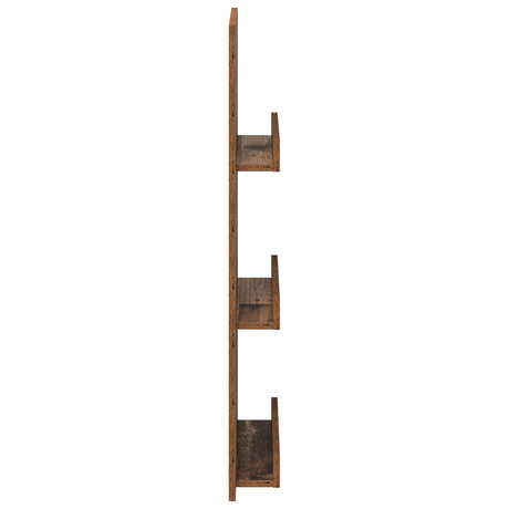 Wooden Magazine Rack 43cm Wide With 3 Shelves - Vantage Home