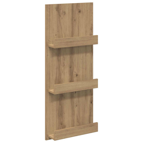 Wooden Magazine Rack 43cm Wide With 3 Shelves - Vantage Home