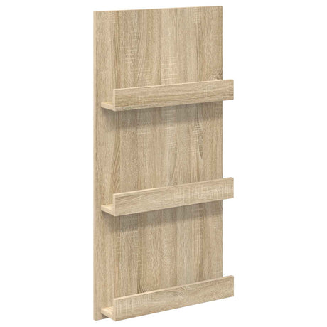 Wooden Magazine Rack 51cm Wide With 3 Shelves - Vantage Home