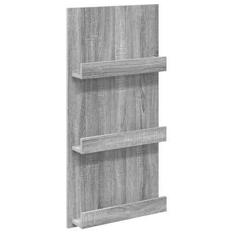 Wooden Magazine Rack 51cm Wide With 3 Shelves - Vantage Home