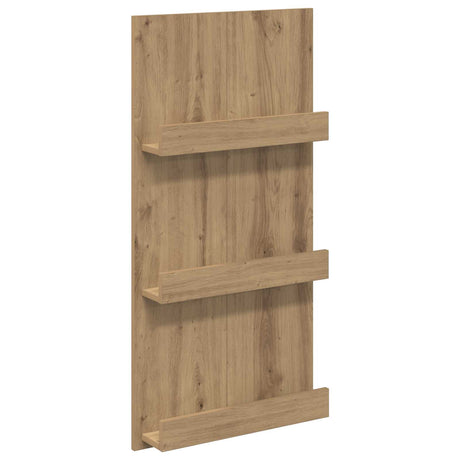 Wooden Magazine Rack 51cm Wide With 3 Shelves - Vantage Home