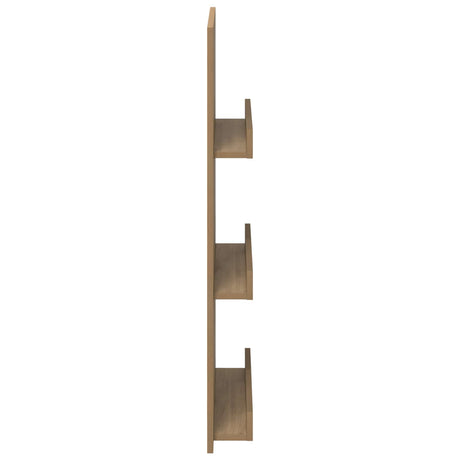 Wooden Magazine Rack 51cm Wide With 3 Shelves - Vantage Home