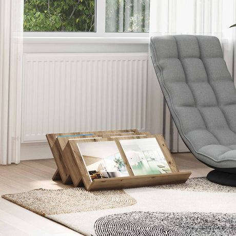 Wooden Magazine Rack 65cm Wide - Vantage Home