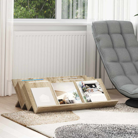 Wooden Magazine Rack 90cm Wide - Vantage Home