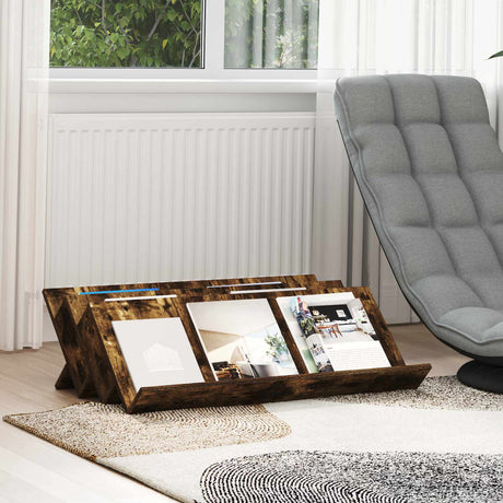 Wooden Magazine Rack 90cm Wide - Vantage Home