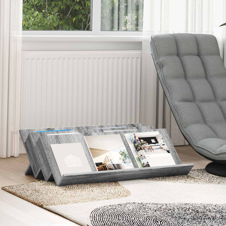 Wooden Magazine Rack 90cm Wide - Vantage Home
