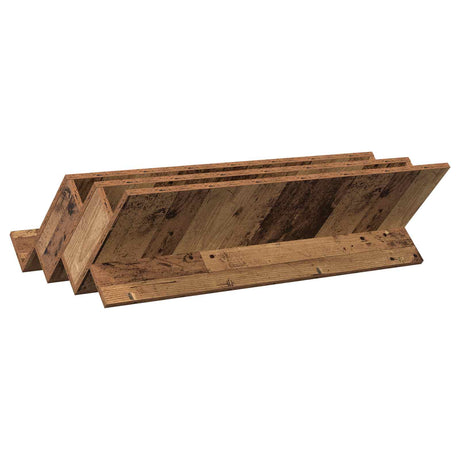 Wooden Magazine Rack 90cm Wide - Vantage Home