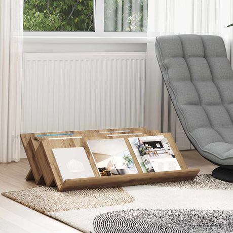 Wooden Magazine Rack 90cm Wide - Vantage Home