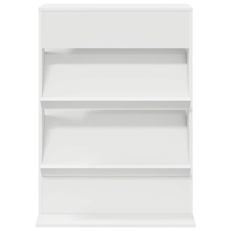 Wooden Magazine Rack 96cm High With 2 Shelves - Vantage Home