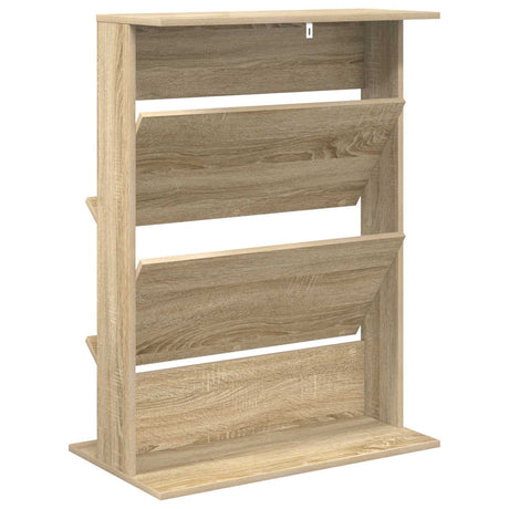 Wooden Magazine Rack 96cm High With 2 Shelves - Vantage Home