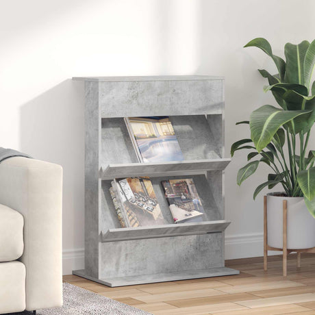 Wooden Magazine Rack 96cm High With 2 Shelves - Vantage Home