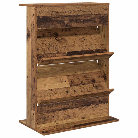 Wooden Magazine Rack 96cm High With 2 Shelves - Vantage Home