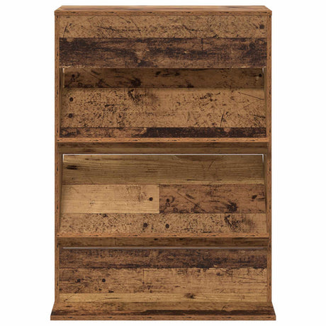 Wooden Magazine Rack 96cm High With 2 Shelves - Vantage Home