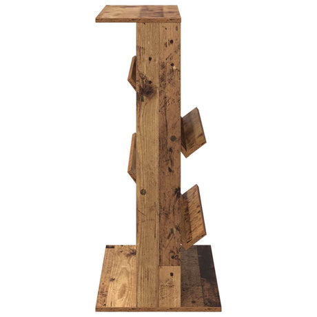 Wooden Magazine Rack 96cm High With 2 Shelves - Vantage Home