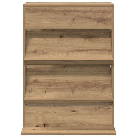 Wooden Magazine Rack 96cm High With 2 Shelves - Vantage Home