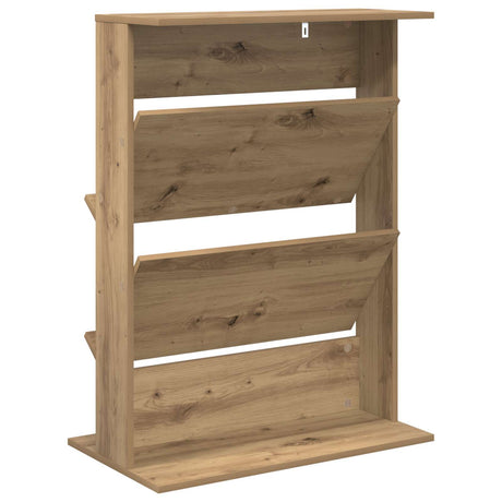 Wooden Magazine Rack 96cm High With 2 Shelves - Vantage Home