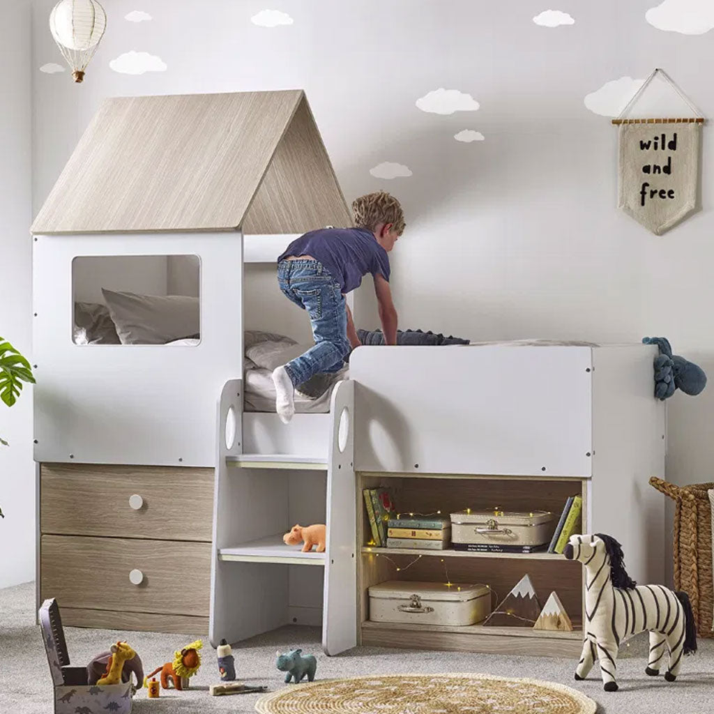 Wooden Mid Sleeper Bed - Orpheus