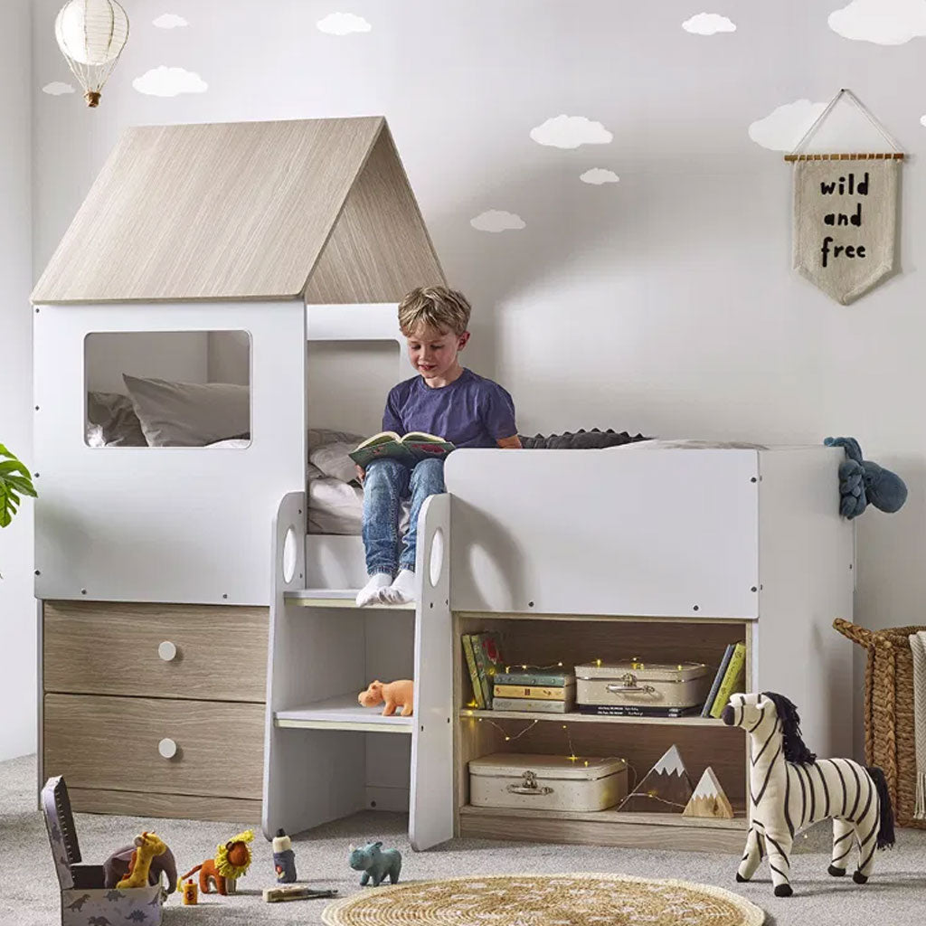 Wooden Mid Sleeper Bed - Orpheus