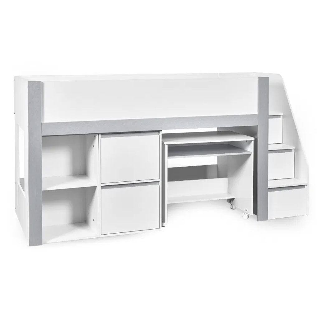 Wooden Mid Sleeper Bed With Ladder - Gaia