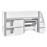Wooden Mid Sleeper Bed With Ladder - Gaia
