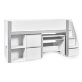 Wooden Mid Sleeper Bed With Ladder - Gaia
