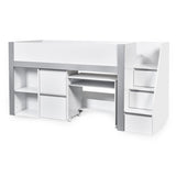 Wooden Mid Sleeper Bed With Ladder - Gaia
