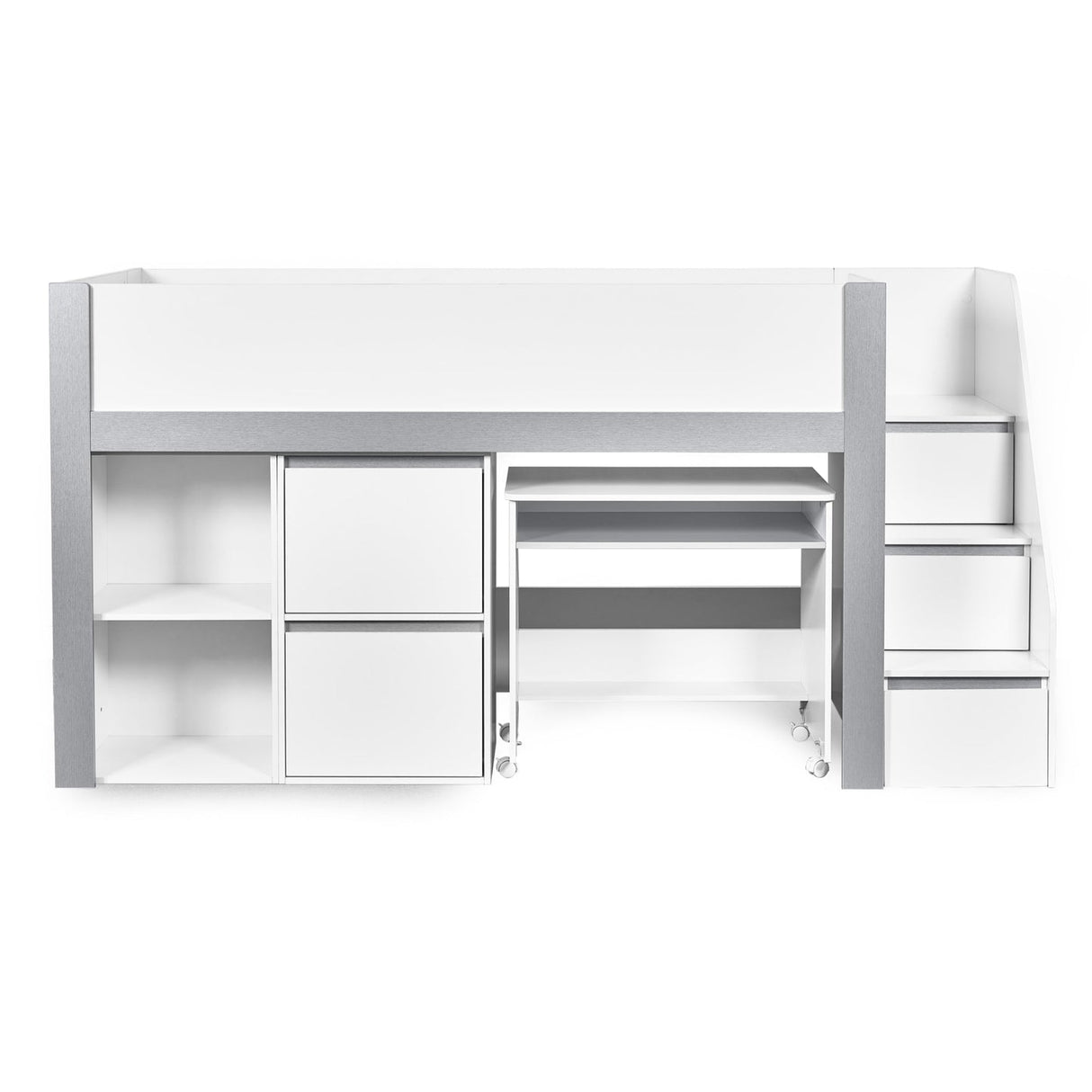 Wooden Mid Sleeper Bed With Ladder - Gaia