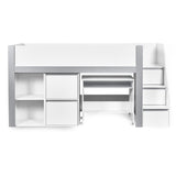 Wooden Mid Sleeper Bed With Ladder - Gaia
