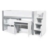 Wooden Mid Sleeper Bed With Ladder - Gaia