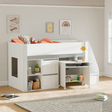 Wooden Mid Sleeper Bed With Ladder - Gaia