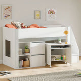 Wooden Mid Sleeper Bed With Ladder - Gaia