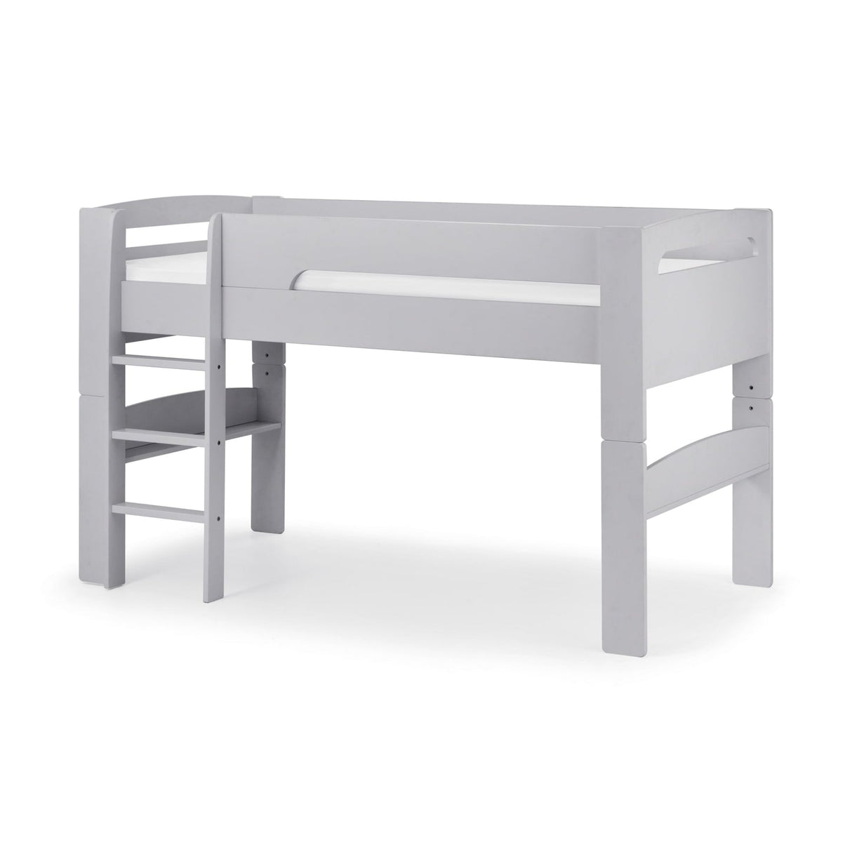 Wooden Mid Sleeper Bed With Ladder - Pluto