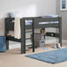 Wooden Mid Sleeper Bed With Ladder - Pluto