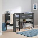 Wooden Mid Sleeper Bed With Ladder - Pluto