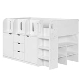 Wooden Mid Sleeper Bed With Ladder - Vision