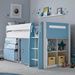 Wooden Mid Sleeper Single Storage Bed - Lacy