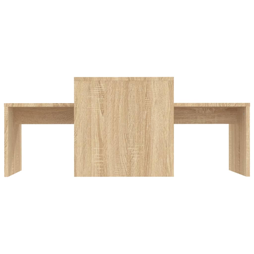 Wooden Nest Of 2 Coffee Tables 100cm Wide - Vantage Home