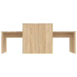Wooden Nest Of 2 Coffee Tables 100cm Wide - Vantage Home