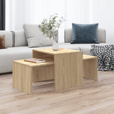 Wooden Nest Of 2 Coffee Tables 100cm Wide - Vantage Home