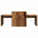 Wooden Nest Of 2 Coffee Tables 100cm Wide - Vantage Home